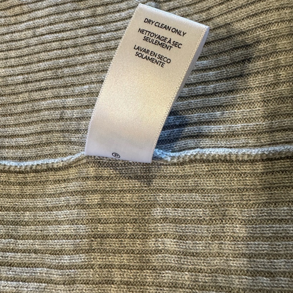 Light Gray Open Front Long 5% Cashmere Cardigan Sz S - Picture 5 of 15